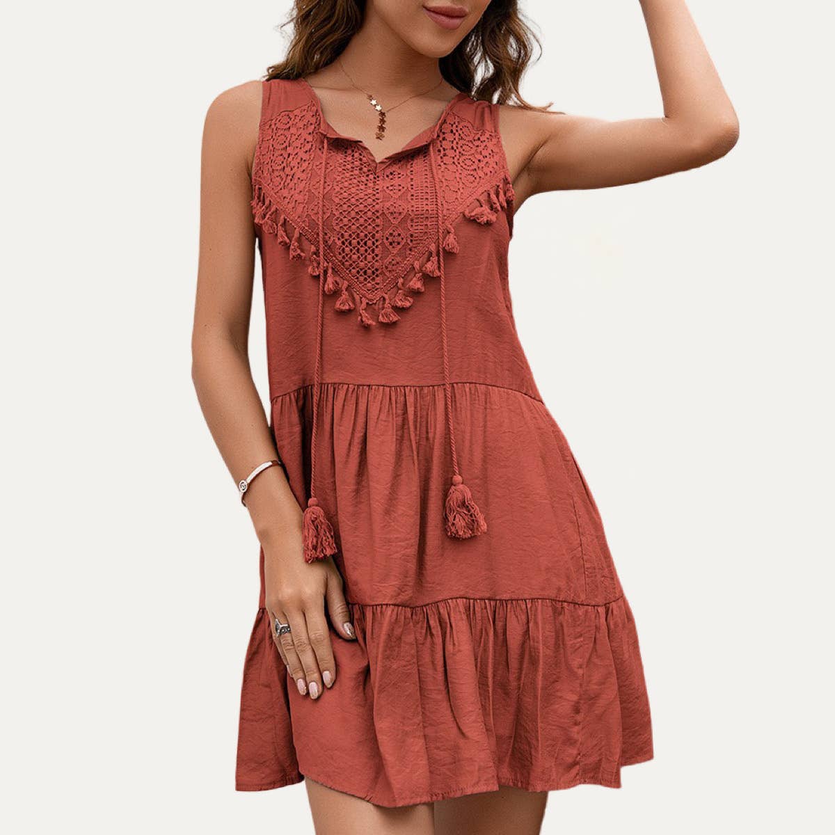 Boho Rust Dress