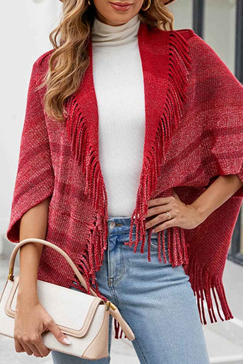Shawl Wrap Cape Open Front Cardigan Sweater