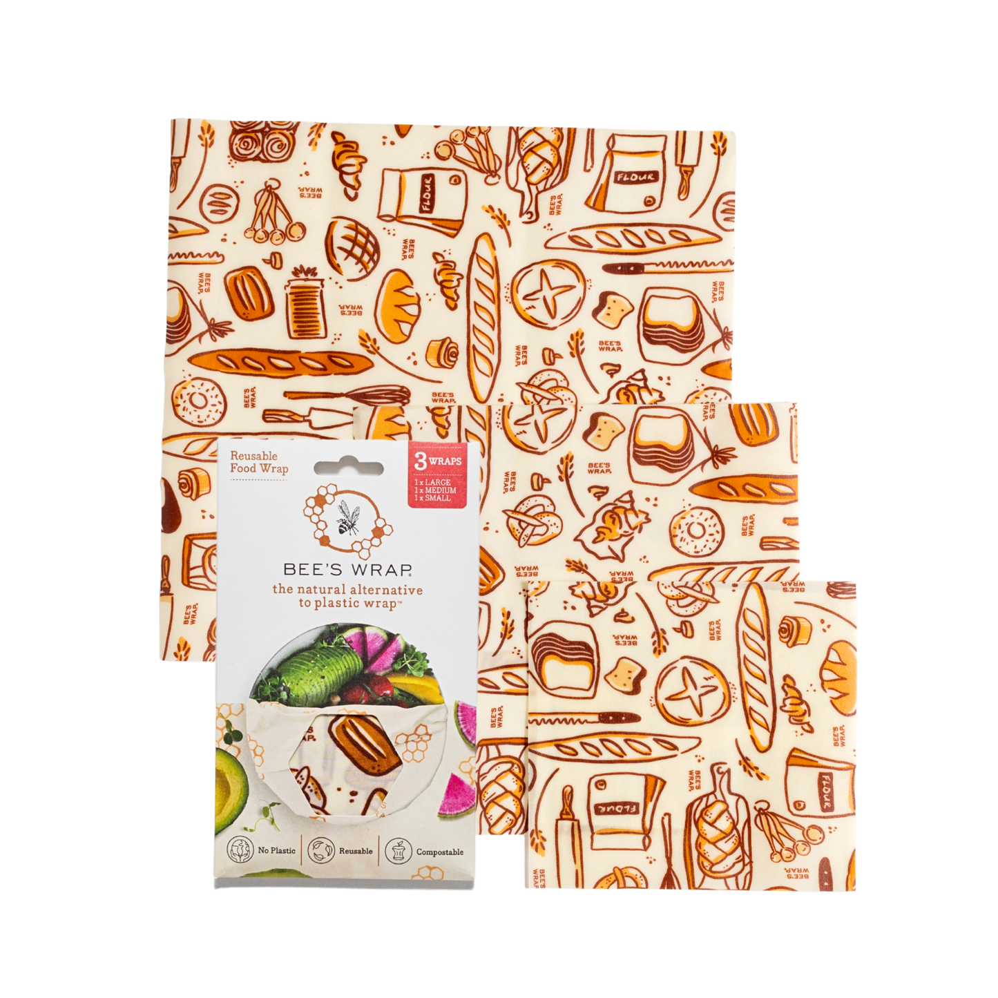 Bee's Wrap - Assorted 3 Pack - Print