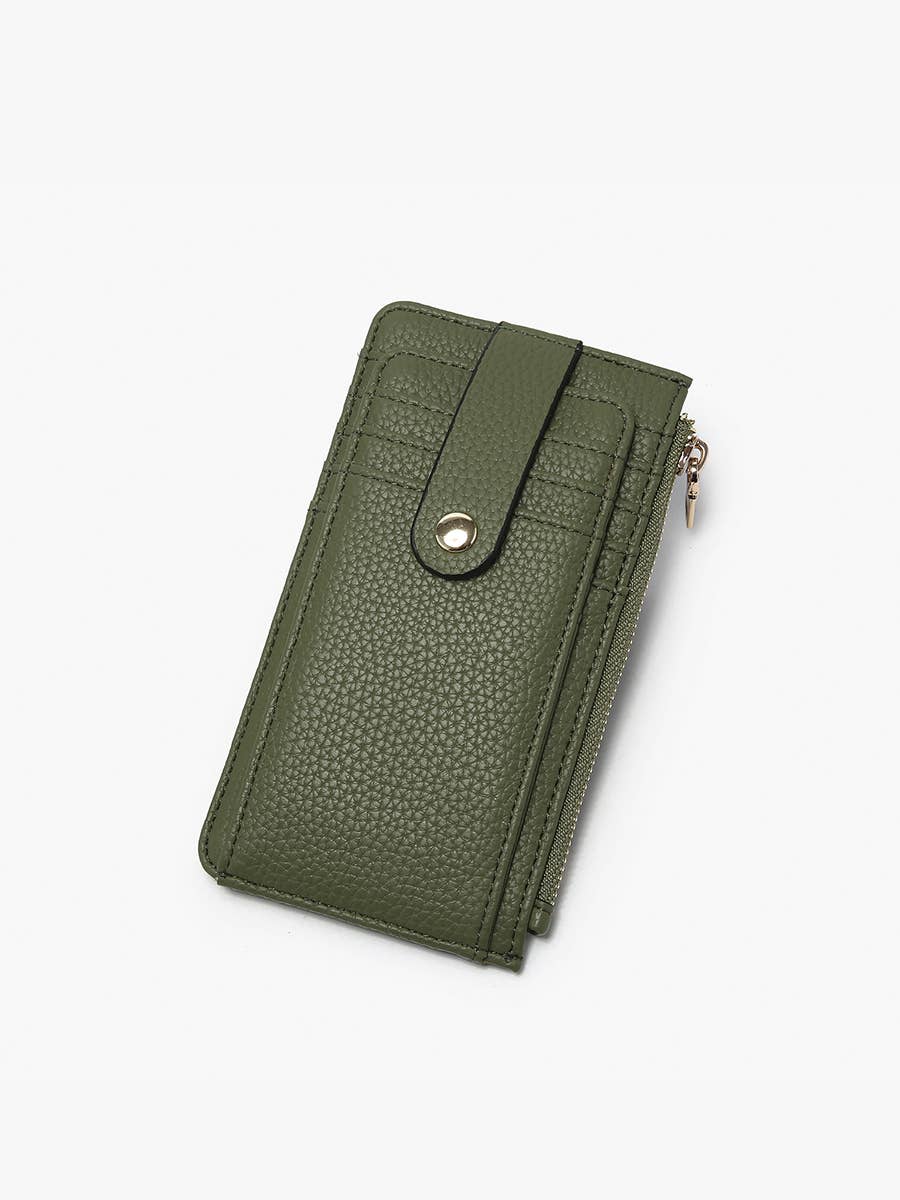 Mae RFID Multi-Card Wallet w/ Strap Snap Closure